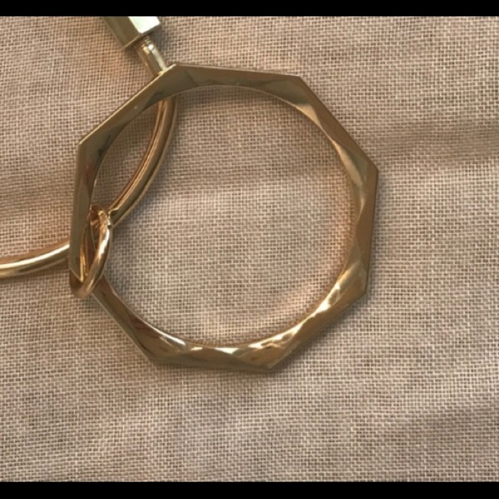 India Hicks gold plated hexagon pendant NIB